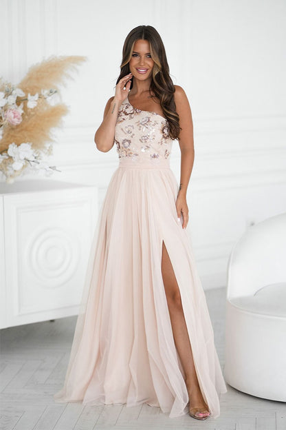 Jurk Bicotone beige 220091 - productweergave 1 Secretelles